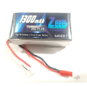 BATERIA DE LIPO 3S 11.1V 1300MAH 35C COM PLUG JST ZEEE POWER ZEE3S35C1300